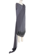 2008 Yeohlee Embellished Powder Gray Chiffon Dress Dress arcadeshops.com