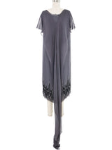 2008 Yeohlee Embellished Powder Gray Chiffon Dress Dress arcadeshops.com