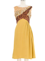 1970s Emma Domb Sequin Embellished Sleeveless Dress Dress arcadeshops.com