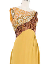 1970s Emma Domb Sequin Embellished Sleeveless Dress Dress arcadeshops.com