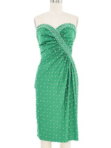 Robert David Morton Embellished Green Jersey Dress Dress arcadeshops.com