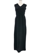 Yeohlee Black Tie Front Gown Dress arcadeshops.com