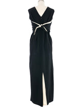 Yeohlee Black Tie Front Gown Dress arcadeshops.com