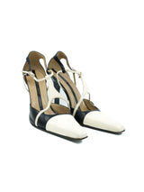 Gucci Two Tone Cap Toe Slingback Heels, 9.5 Accessory arcadeshops.com