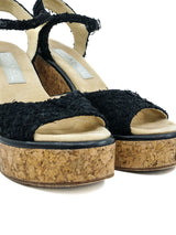 Chanel Tweed and Cork Wedges, 37.5 Accessory arcadeshops.com