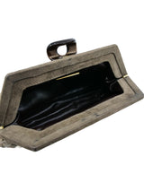 Bottega Veneta Lizard and Suede Intrecciato Clutch Accessory arcadeshops.com