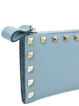 Valentino Blue Rockstud Wallet Accessory arcadeshops.com