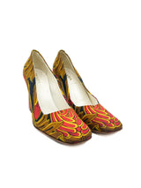 Prada Red And Black Floral Heels, 38 Accessory arcadeshops.com