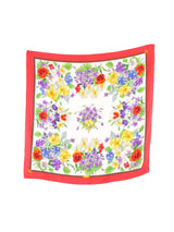 Gucci Flora Red Trim Silk Scarf Accessory arcadeshops.com