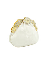 Finesse La Model Ivory Lizard Skin Evening Bag Accessory arcadeshops.com