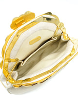 Finesse La Model Ivory Lizard Skin Evening Bag Accessory arcadeshops.com