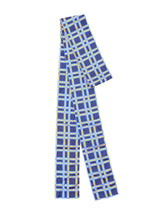 1980s Yves Saint Laurent Windowpane Check Silk Scarf Accessory arcadeshops.com