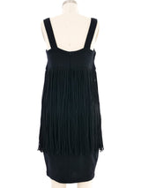 1990s Fringed Wool Mini Dress Dress arcadeshops.com