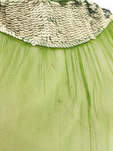 1930s Embellished Green Tulle Gown Dress arcadeshops.com
