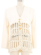 Todd Oldham Ivory Caged Blazer Jacket arcadeshops.com