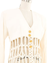 Todd Oldham Ivory Caged Blazer Jacket arcadeshops.com