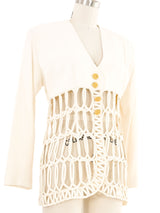 Todd Oldham Ivory Caged Blazer Jacket arcadeshops.com