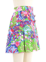 Dolce & Gabbana Crystal Buttoned Floral Skirt Bottom arcadeshops.com