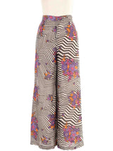 1960s Metallic Op-Art Palazzo Pant Ensemble Suit arcadeshops.com