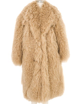 Tan Mongolian Fur Coat Outerwear arcadeshops.com