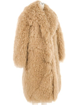 Tan Mongolian Fur Coat Outerwear arcadeshops.com