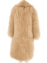 Tan Mongolian Fur Coat Outerwear arcadeshops.com