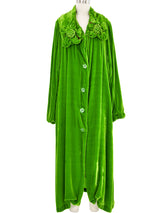 Voyage Green Velvet Rosette Cloak Jacket arcadeshops.com