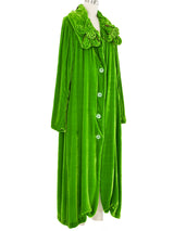 Voyage Green Velvet Rosette Cloak Jacket arcadeshops.com