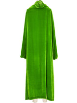 Voyage Green Velvet Rosette Cloak Jacket arcadeshops.com
