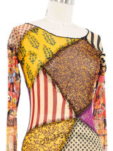 Jean Paul Gaultier Patchwork Mesh Tee Top arcadeshops.com