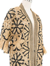 2020 Oscar de la Renta Crochet Raffia Jacket Jacket arcadeshops.com