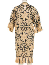 2020 Oscar de la Renta Crochet Raffia Jacket Jacket arcadeshops.com