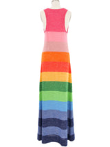 Rainbow Striped Knit Maxi Dress Dress arcadeshops.com