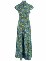 Mosaic Printed Frog Closure Jumpsuit Jumpsuit arcadeshops.com