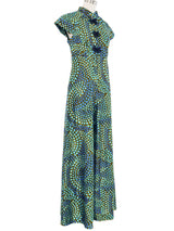 Mosaic Printed Frog Closure Jumpsuit Jumpsuit arcadeshops.com