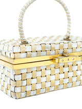 1960s Woven Metal Box Bag Accessory arcadeshops.com