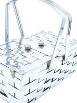 Silver Metal Basket Bag Accessory arcadeshops.com