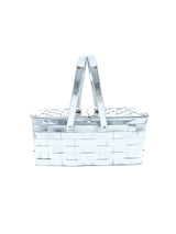 Silver Metal Basket Bag Accessory arcadeshops.com