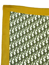 Christian Dior Chartreuse Oblique Logo Printed Scarf Accessory arcadeshops.com