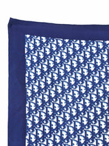 Christian Dior Navy Oblique Logo Silk Scarf Accessory arcadeshops.com