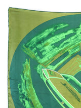 Green Car Silk Scarf Accessory arcadeshops.com