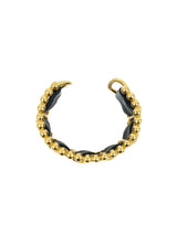 1993 Chanel Leather Woven Chain Cuff Accessory arcadeshops.com
