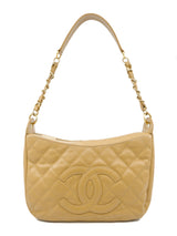 2002 Chanel Beige Caviar Timeless 'CC' Shoulder Bag Accessory arcadeshops.com
