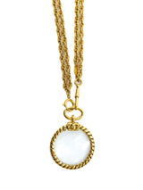 1983 Chanel Double Chain Magnifying Pendant Necklace Accessory arcadeshops.com