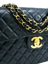 1990s Chanel Quilted Lambskin Jumbo Half Flap Accessory arcadeshops.com