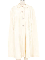 1960s Ivory Pleated Cape Jacket arcadeshops.com