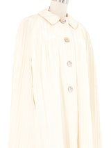 1960s Ivory Pleated Cape Jacket arcadeshops.com