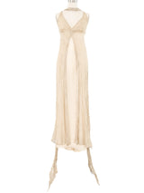 Les Habitudes Layered Ivory Gown Dress arcadeshops.com