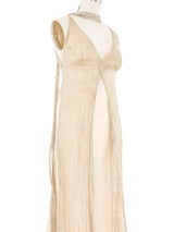 Les Habitudes Layered Ivory Gown Dress arcadeshops.com