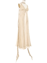 Les Habitudes Layered Ivory Gown Dress arcadeshops.com